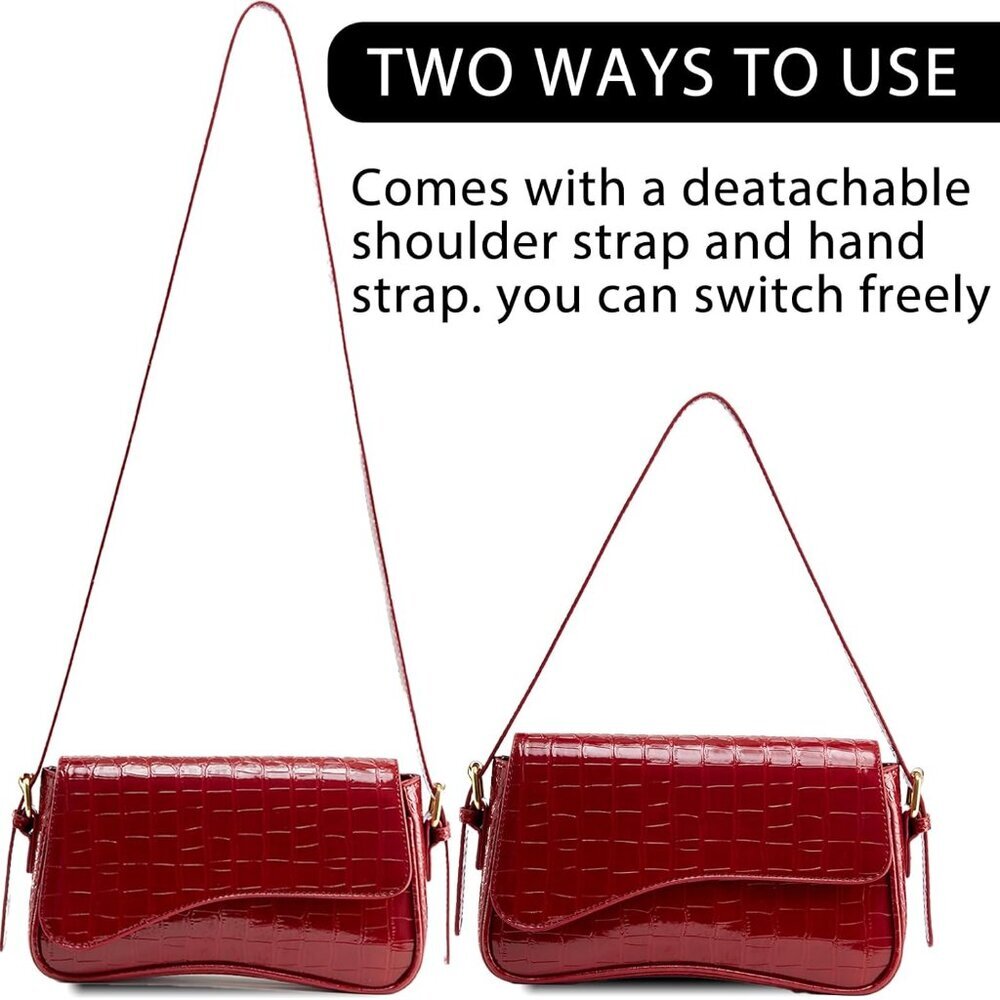 Small Shoulder Bags,Crossbody Purses for Women Vegan Leather Handbag Clutch Hobo - Picture 2 of 5